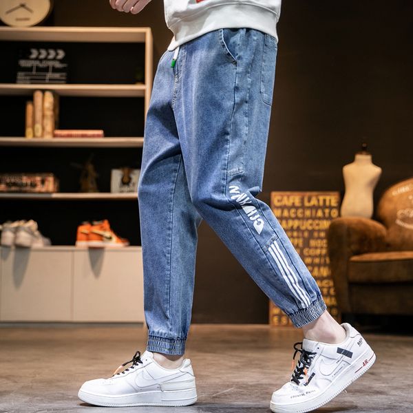 e-baihui 2020 trendy classic thin trousers jeans men's sasual feet pants loose 9 points japanese trendy men's pants, Blue
e-baihui 2020 trendy classic thin trousers jeans men's sasual feet pants loose 9 points japanese trendy men's pants, Blue