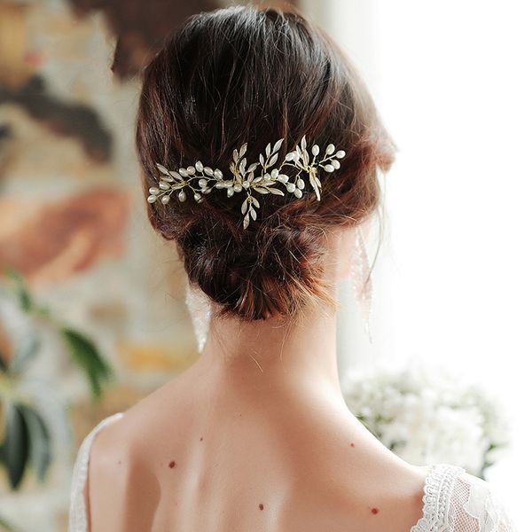 okily lovely handmade pearl bridal headdress wedding haircomb accessories for women alloy leaf hair comb party banquet accessory, Golden;silver
okily lovely handmade pearl bridal headdress wedding haircomb accessories for women alloy leaf hair comb party banquet accessory, Golden;silver