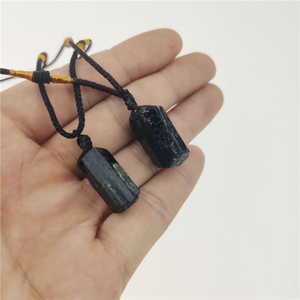 natural black tourmaline stone necklace pendant black tourmaline original stone ore specimen fashion jewelry accessories gift, Silver
natural black tourmaline stone necklace pendant black tourmaline original stone ore specimen fashion jewelry accessories gift, Silver