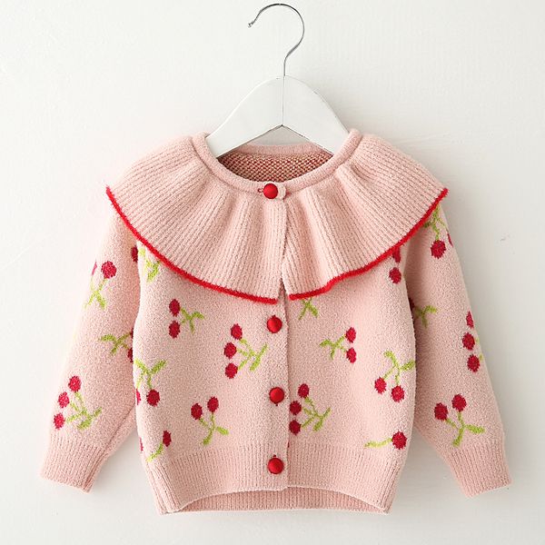 baby girls sweaters autumn new cardigan sweater cherry embroidery children's clothes baby knit outwear 1-5y, Blue
baby girls sweaters autumn new cardigan sweater cherry embroidery children's clothes baby knit outwear 1-5y, Blue