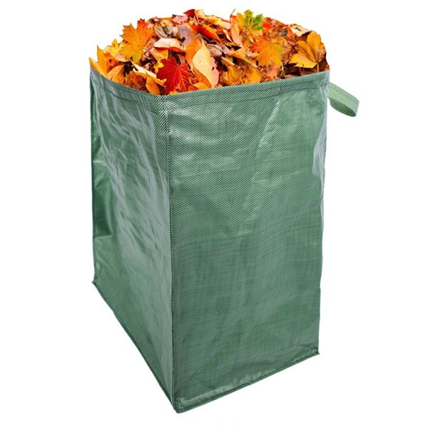 2020 New Large Capacity Heavy Duty Garden Waste Bag Reusable Waterproof Pp Yard Leaf Grass Container Storage Bag