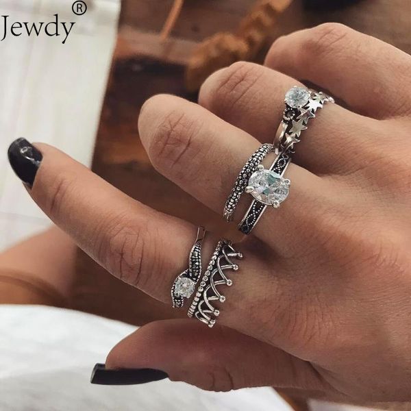 jewdy crystal crown rings set star ring for women fashion jewelry bohemian vintage bjioux, Silver
jewdy crystal crown rings set star ring for women fashion jewelry bohemian vintage bjioux, Silver