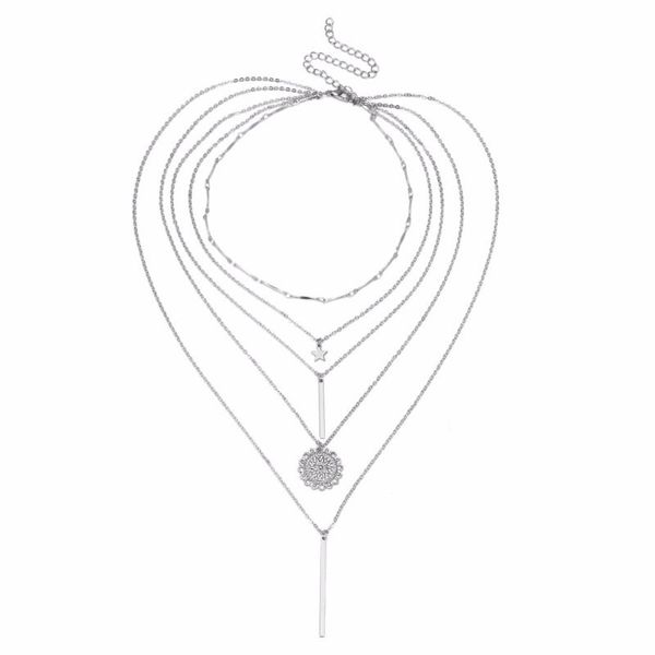 chains lureme vintage sun flower bar pendants multilayer chain long necklace for women, Silver
chains lureme vintage sun flower bar pendants multilayer chain long necklace for women, Silver