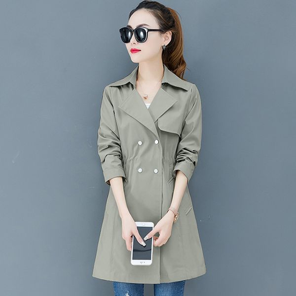 spring autumn 2020 trench coats women coat casual plus size long double breasted solid color outerwear female windbreaker, Tan;black
spring autumn 2020 trench coats women coat casual plus size long double breasted solid color outerwear female windbreaker, Tan;black