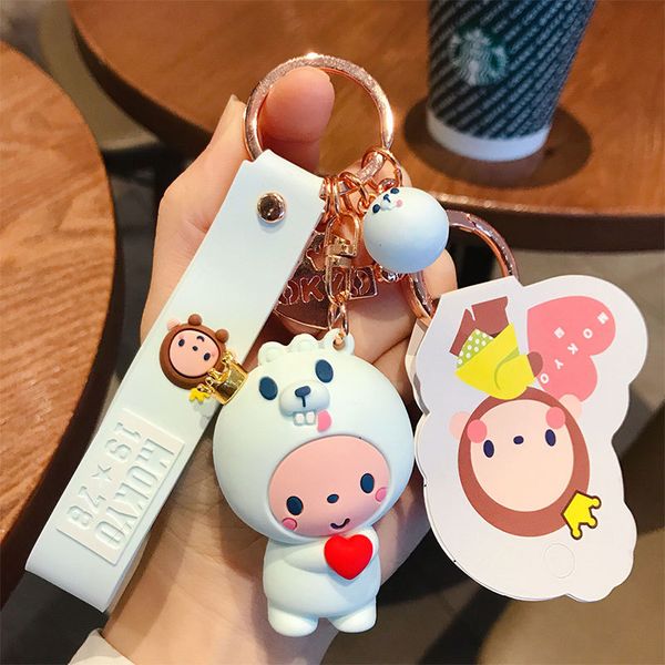 leather keychain cartoon crown monkey keychains cute silicone doll keyrings small powder pig couple girl birthday key chain new, Silver
leather keychain cartoon crown monkey keychains cute silicone doll keyrings small powder pig couple girl birthday key chain new, Silver