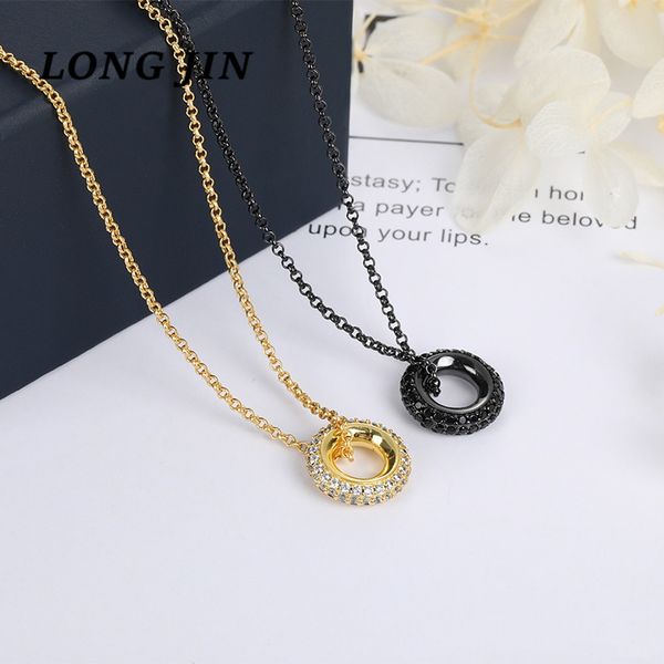 european and american necklace circle pendant opening necklace female chain fashion wild gold color black color couple, Silver
european and american necklace circle pendant opening necklace female chain fashion wild gold color black color couple, Silver