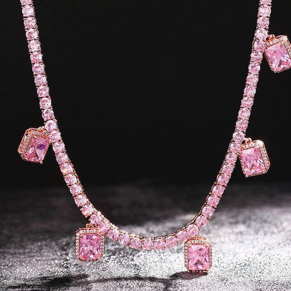 new pink cz gem tennis necklace iced out zircon tennis necklace hip hop jewelry faux micro onyx clear stone iced out jewelry, Silver
new pink cz gem tennis necklace iced out zircon tennis necklace hip hop jewelry faux micro onyx clear stone iced out jewelry, Silver