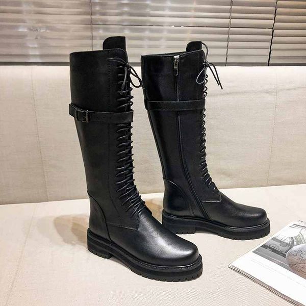 krazing pot genuine leather lace up med heels round toe punk equestrian boots buckle fasteners over-the-knee boots l35, Black
krazing pot genuine leather lace up med heels round toe punk equestrian boots buckle fasteners over-the-knee boots l35, Black