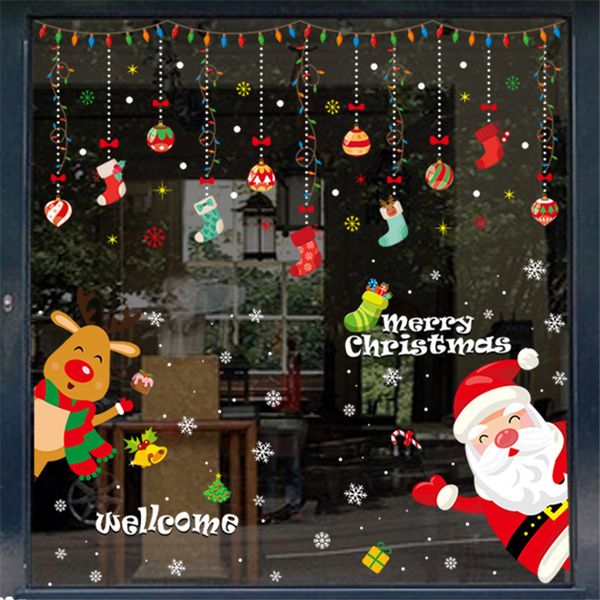 merry christmas window stickers santa claus deer elk reusable romantic home showcase decor happy new year decorations
merry christmas window stickers santa claus deer elk reusable romantic home showcase decor happy new year decorations