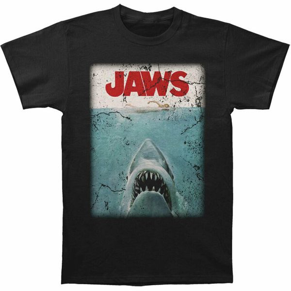 jaws men's jaws poster t-shirt black 40th 30th 40th 50th birthday tee shirt