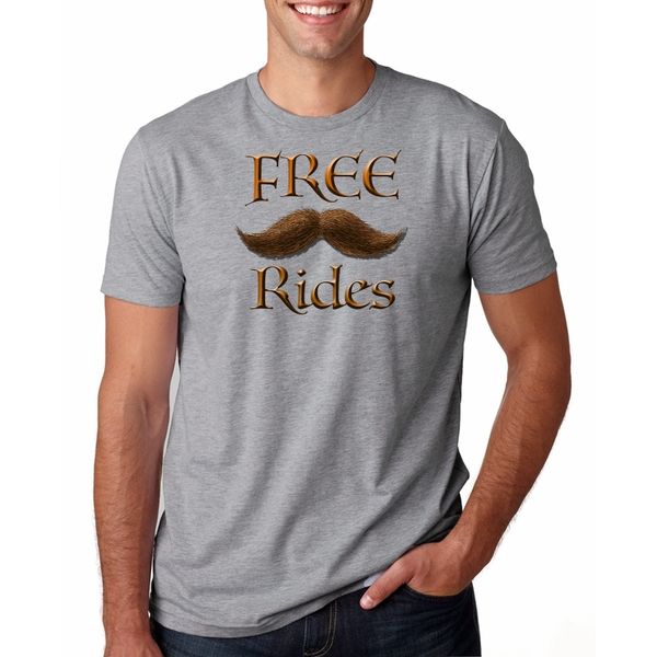 mustache rides funny t-shirt