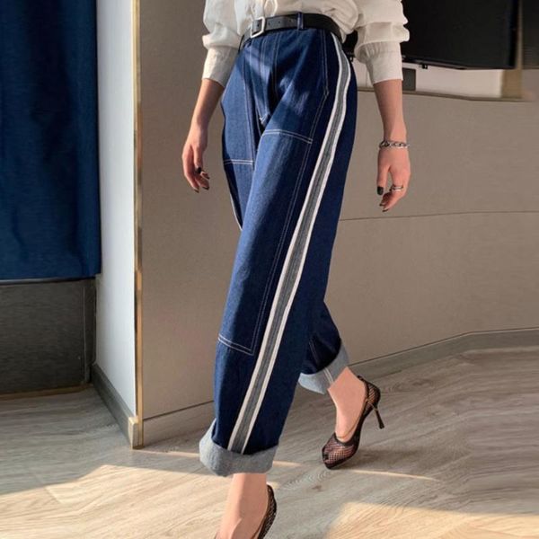 women's jeans 2021 fashion trousers high waisted denim vintage wide leg loose wild straight striped, Blue
women's jeans 2021 fashion trousers high waisted denim vintage wide leg loose wild straight striped, Blue
