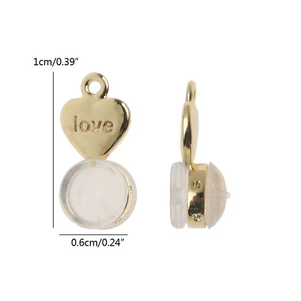 10pcs heart earring back with diy hole earings lifters replacement for earrings 87, Golden;silver
10pcs heart earring back with diy hole earings lifters replacement for earrings 87, Golden;silver