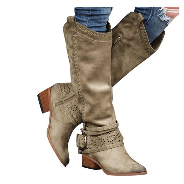 vintage knee-high winter long boots women's flats square head low-heeled shoes woman western rodeo zipper comfy square root boot, Black
vintage knee-high winter long boots women's flats square head low-heeled shoes woman western rodeo zipper comfy square root boot, Black