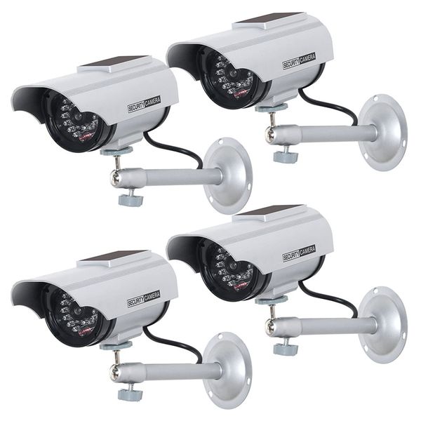 camcorders 4 pack solar powered dummy fake simulated surveillance security cctv dome camera indoor outdoor with led light warning
camcorders 4 pack solar powered dummy fake simulated surveillance security cctv dome camera indoor outdoor with led light warning