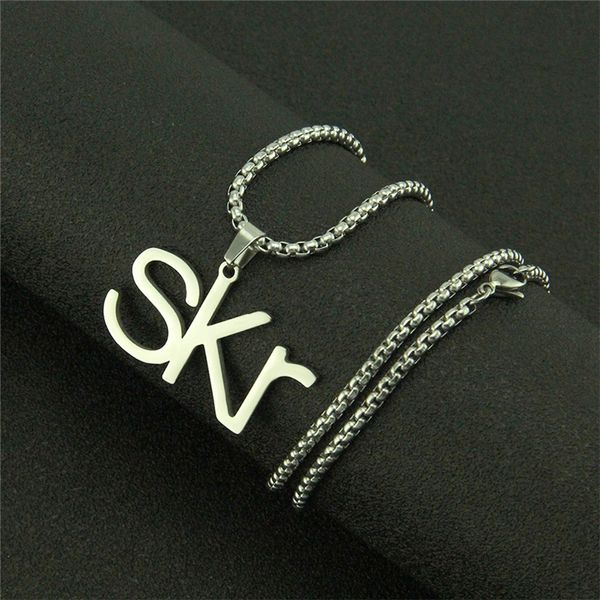pendant necklaces sparkling star skr tag necklace for men punk stainless steel hip-hop chain 28inch, Silver
pendant necklaces sparkling star skr tag necklace for men punk stainless steel hip-hop chain 28inch, Silver