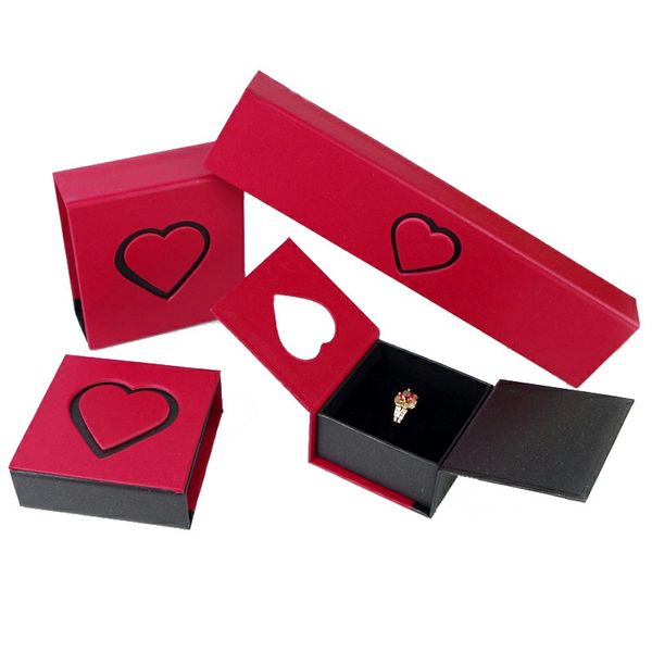 red love heart cardboard jewelry gift box ring necklace pendant chain display storage box wholesale custom made, Black;white
red love heart cardboard jewelry gift box ring necklace pendant chain display storage box wholesale custom made, Black;white