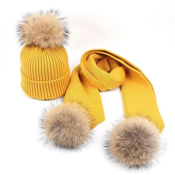 caps & hats winter warm real fur hat knitted raccoon 3pcs pompom caps+ scarf 2pcs kids chirtsmas year gift for children 2-7year, Yellow
caps & hats winter warm real fur hat knitted raccoon 3pcs pompom caps+ scarf 2pcs kids chirtsmas year gift for children 2-7year, Yellow