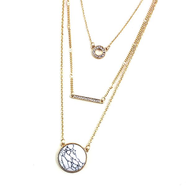 female natural stone necklace with bar stick pendant 2020 multilayer crystal white stone necklaces pendants women sne160045, Silver
female natural stone necklace with bar stick pendant 2020 multilayer crystal white stone necklaces pendants women sne160045, Silver