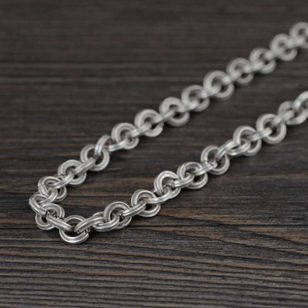 8mm thai silver vintage distressed round chain closed necklace male men s925 sterling silver simple rough crazy rings necklace
8mm thai silver vintage distressed round chain closed necklace male men s925 sterling silver simple rough crazy rings necklace