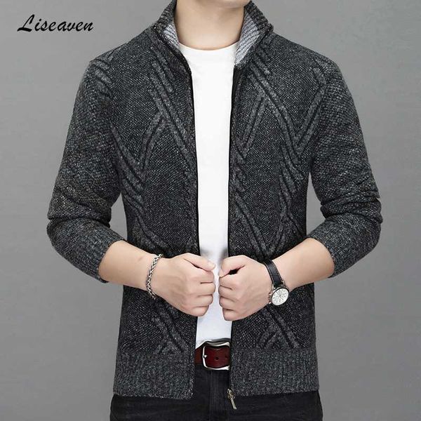men's sweaters liseaven cardigans winter thick jackets solid color coat men knitwear warm sweatercoat, White;black
men's sweaters liseaven cardigans winter thick jackets solid color coat men knitwear warm sweatercoat, White;black