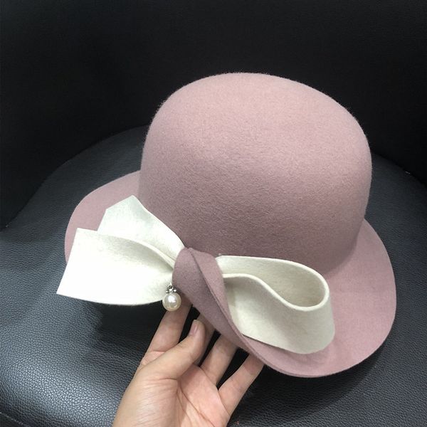 wool fisherman's hat small fragrant pearl bow basin hat elegant wool woolen women's retro decorative women elegant top, Blue;gray
wool fisherman's hat small fragrant pearl bow basin hat elegant wool woolen women's retro decorative women elegant top, Blue;gray