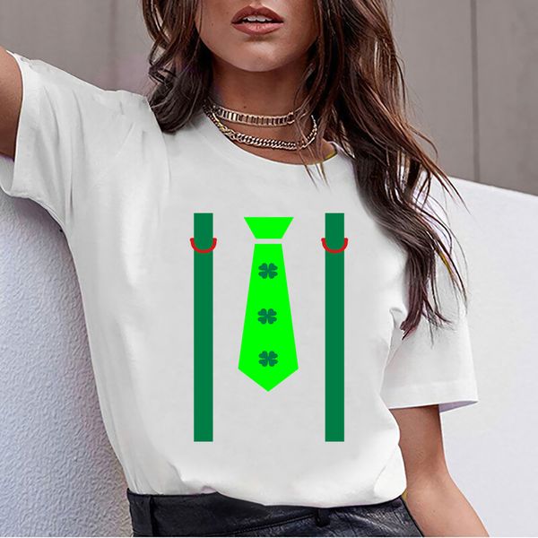 t shirt women shamrock tie with shoulder strap summer harajuku cotton female tshirt
t shirt women shamrock tie with shoulder strap summer harajuku cotton female tshirt