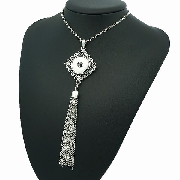 chains beauty square flower pattern rhinestone pendant tassel snap necklace chain 60cm fit diy 18mm buttons jewelry dj0172, Silver
chains beauty square flower pattern rhinestone pendant tassel snap necklace chain 60cm fit diy 18mm buttons jewelry dj0172, Silver
