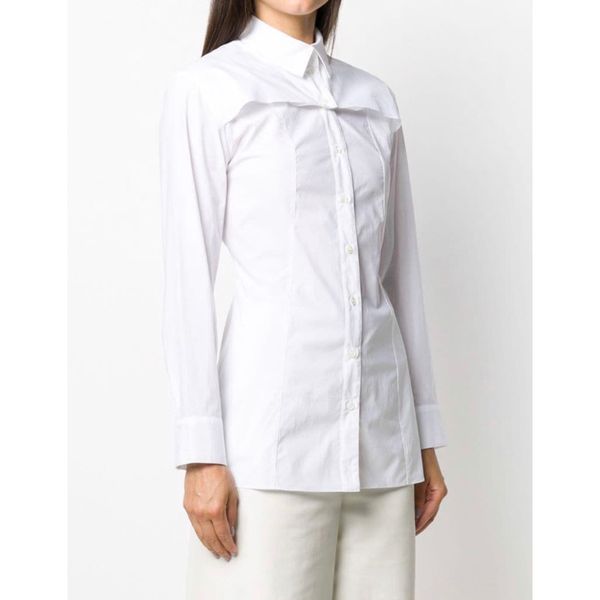 9.14 2020 new women lapel backless decoration solid color long sleeve slim white blouse fashion casual cotton shirt top
9.14 2020 new women lapel backless decoration solid color long sleeve slim white blouse fashion casual cotton shirt top