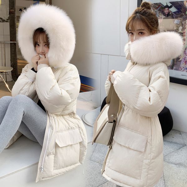 women's down & parkas women 2021 winter est white duck jacket female hooded big pocket zipper coats ladies fur collar thick outwear l18, Black
women's down & parkas women 2021 winter est white duck jacket female hooded big pocket zipper coats ladies fur collar thick outwear l18, Black