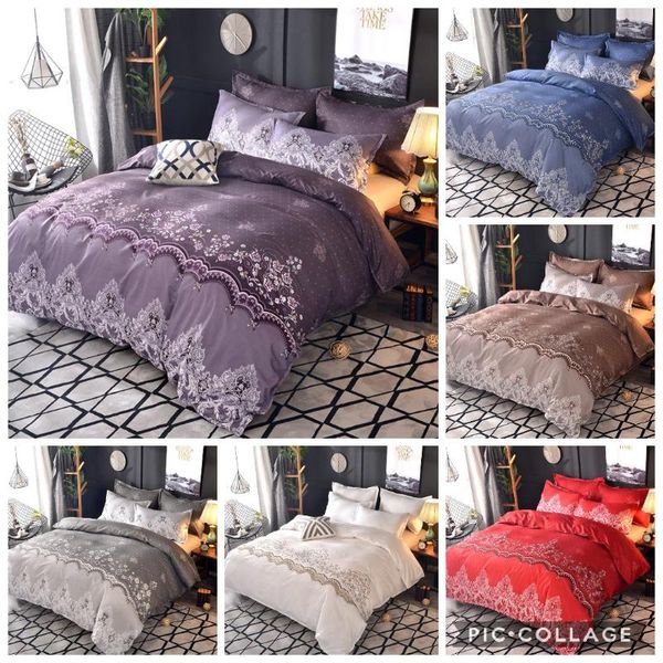 bedding sets style lace 100% polyester set 1 duvet cover + 1/2 pillowcases bed in a bag (no sheet).
bedding sets style lace 100% polyester set 1 duvet cover + 1/2 pillowcases bed in a bag (no sheet).