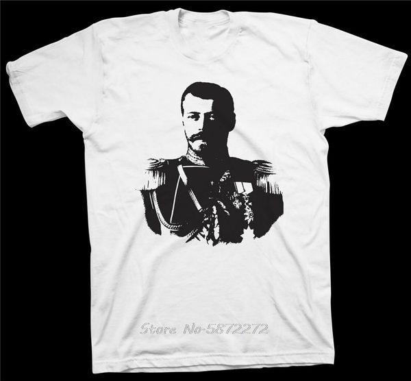 николас ii из россии футболка царь государь king история политика tshirt мужчины хлопок o-образным вырезом майка футболка