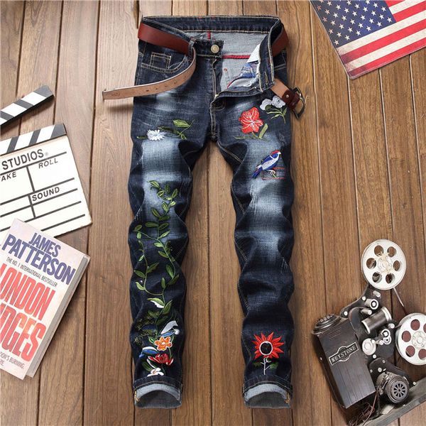 men's designer distressed ripped skinny jeans fashion luxury italian slim motorcyclefashion jeans de marque pour hommes style color jea, Blue
men's designer distressed ripped skinny jeans fashion luxury italian slim motorcyclefashion jeans de marque pour hommes style color jea, Blue