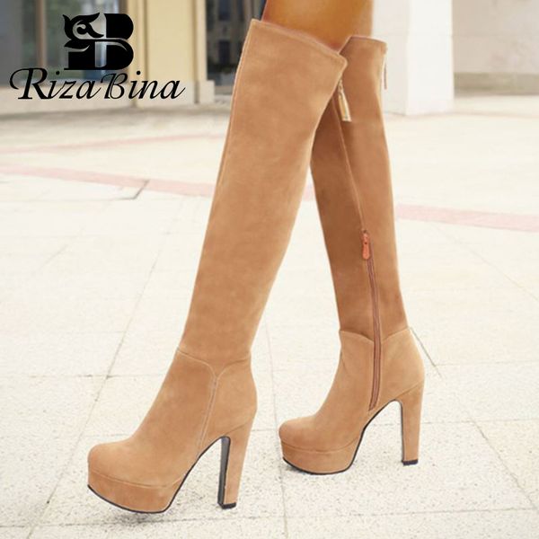 boots rizabina women over the knee side zipper round toe platform high heels shoes winter warm long size 33-43, Black
boots rizabina women over the knee side zipper round toe platform high heels shoes winter warm long size 33-43, Black
