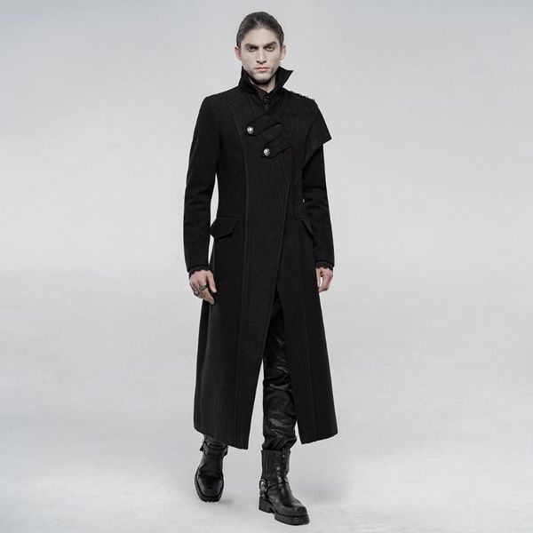 men's wool & blends punkrave punk woolen long coat style uniform handsome asymmetric shoulder winter keep warm daily jacket, Black
men's wool & blends punkrave punk woolen long coat style uniform handsome asymmetric shoulder winter keep warm daily jacket, Black