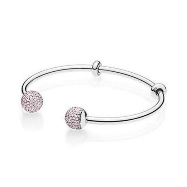 new 100% 925 sterling silver 596438pcz moments silver open bangle with pave caps pink fit diy charm women original fashion jewelry gift1, Golden;silver
new 100% 925 sterling silver 596438pcz moments silver open bangle with pave caps pink fit diy charm women original fashion jewelry gift1, Golden;silver