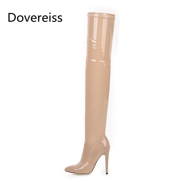 dovereiss fashion women's shoes winter new pointed toe stilettos heels elegant red over the knee boots concise mature 33-49, Black
dovereiss fashion women's shoes winter new pointed toe stilettos heels elegant red over the knee boots concise mature 33-49, Black