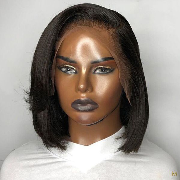 13*4 straight black short bob synthetic 180% lace front wigs with side part for women heat fiber hair realistic daily wear wig
13*4 straight black short bob synthetic 180% lace front wigs with side part for women heat fiber hair realistic daily wear wig
