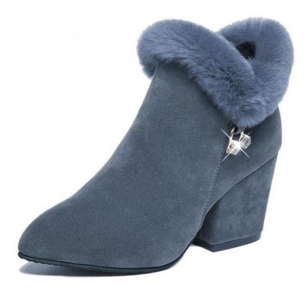 fashion boots women fur winter warm pointed ankle boots rhinestone decoration zipper women boots comfortable female 35-43, Black
fashion boots women fur winter warm pointed ankle boots rhinestone decoration zipper women boots comfortable female 35-43, Black