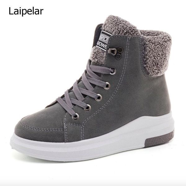 women sneakers new fashion flock women casual shoes breathable autumn winter lace-up flats platform snow martin boots, Black
women sneakers new fashion flock women casual shoes breathable autumn winter lace-up flats platform snow martin boots, Black