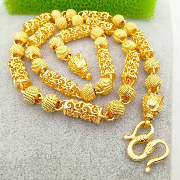 huge hollow carved column mens necklace frosted ball chain gold filled punk rock rapper dragon chain necklace 24 inches,8mm, Silver
huge hollow carved column mens necklace frosted ball chain gold filled punk rock rapper dragon chain necklace 24 inches,8mm, Silver