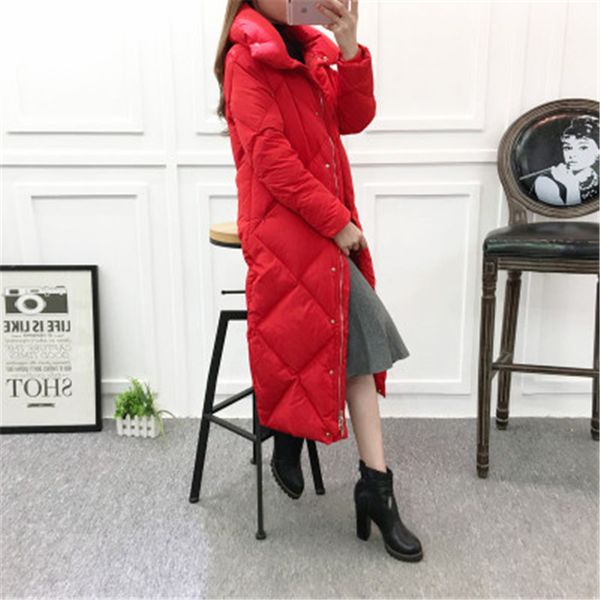 new winter women's down coats long down parkas 90% white duck coats female long single breasted 499, Black
new winter women's down coats long down parkas 90% white duck coats female long single breasted 499, Black