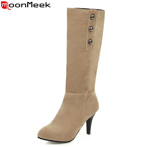 boots moonmeek 2021 winter keep warm women stiletto high heels round toe 4 colors mid calf big size 33-43, Black
boots moonmeek 2021 winter keep warm women stiletto high heels round toe 4 colors mid calf big size 33-43, Black