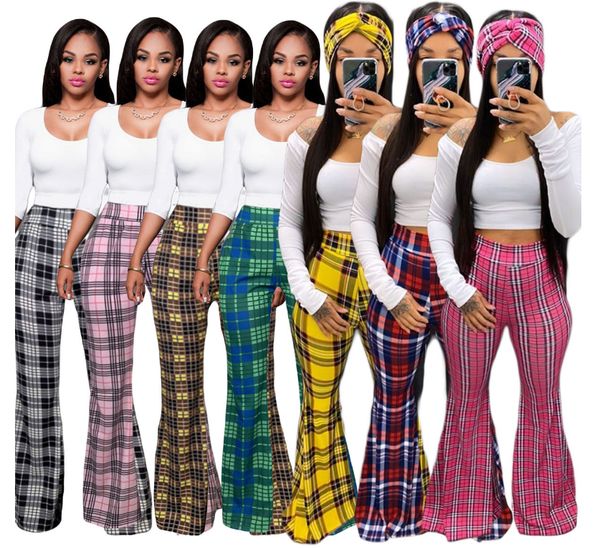 plaid prin sweatpants women clothes high waist flare pants summer 2020 fashion casual trousers, Black;white 
plaid prin sweatpants women clothes high waist flare pants summer 2020 fashion casual trousers, Black;white