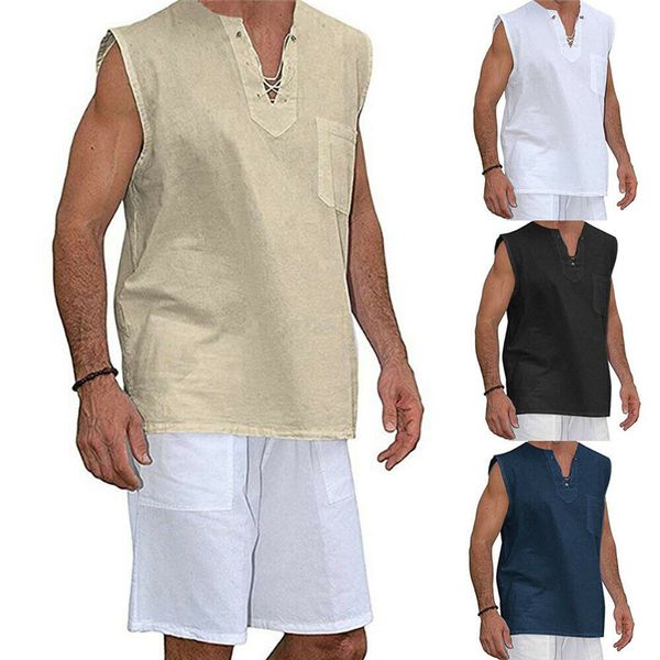 men' tank fashion men cotton line pure color v neck slim fit tanks tees male summer casual breathable soft loose 2021, White;black
men' tank fashion men cotton line pure color v neck slim fit tanks tees male summer casual breathable soft loose 2021, White;black