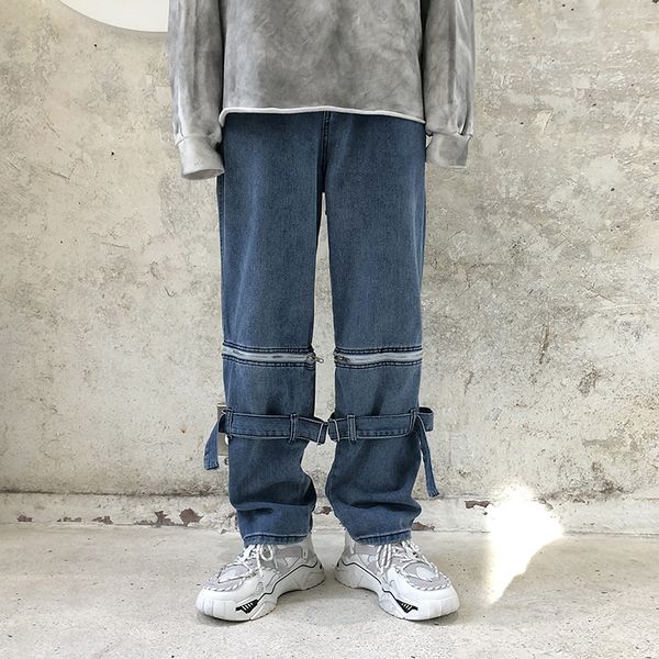 spring and autumn super fire ins hip-hop tide brand detachable wide-leg loose straight-leg casual old pants denim trousers men, Blue
spring and autumn super fire ins hip-hop tide brand detachable wide-leg loose straight-leg casual old pants denim trousers men, Blue