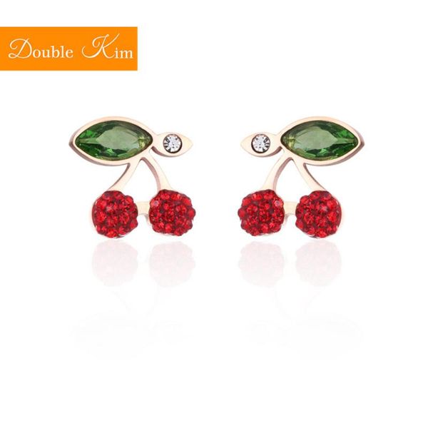 stud red cherry zircon earrings titanium stainless steel inlaid rose gold color fashion trendy women jewelry, Golden;silver
stud red cherry zircon earrings titanium stainless steel inlaid rose gold color fashion trendy women jewelry, Golden;silver