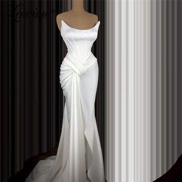 party dresses simple white evening mermaid long woman night satin formal gowns 2021 pleats prom dress plus size, White;black
party dresses simple white evening mermaid long woman night satin formal gowns 2021 pleats prom dress plus size, White;black