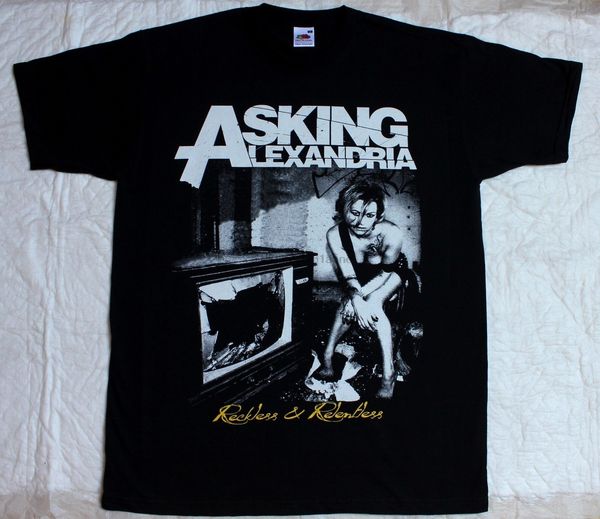 asking alexandria reckless and relentless metalcore black t-shirt fashion t shirts slim fit o-neck tee plus size
asking alexandria reckless and relentless metalcore black t-shirt fashion t shirts slim fit o-neck tee plus size