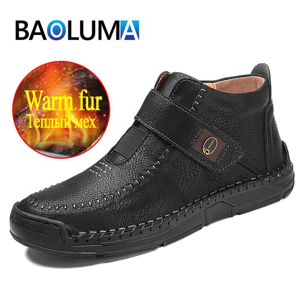 men's winter boots handmade leather men's ankle boots plush warm men snow outdoor cold protection men, Black
men's winter boots handmade leather men's ankle boots plush warm men snow outdoor cold protection men, Black